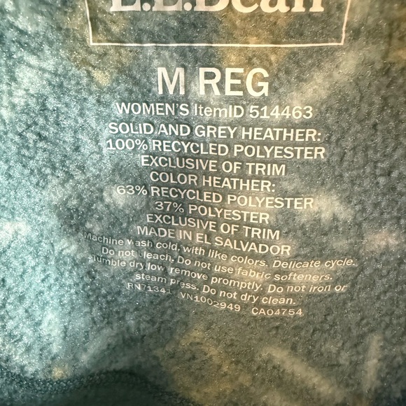 L.L. Bean Women’s Blue Patterned Jacket - Picture 4 of 5